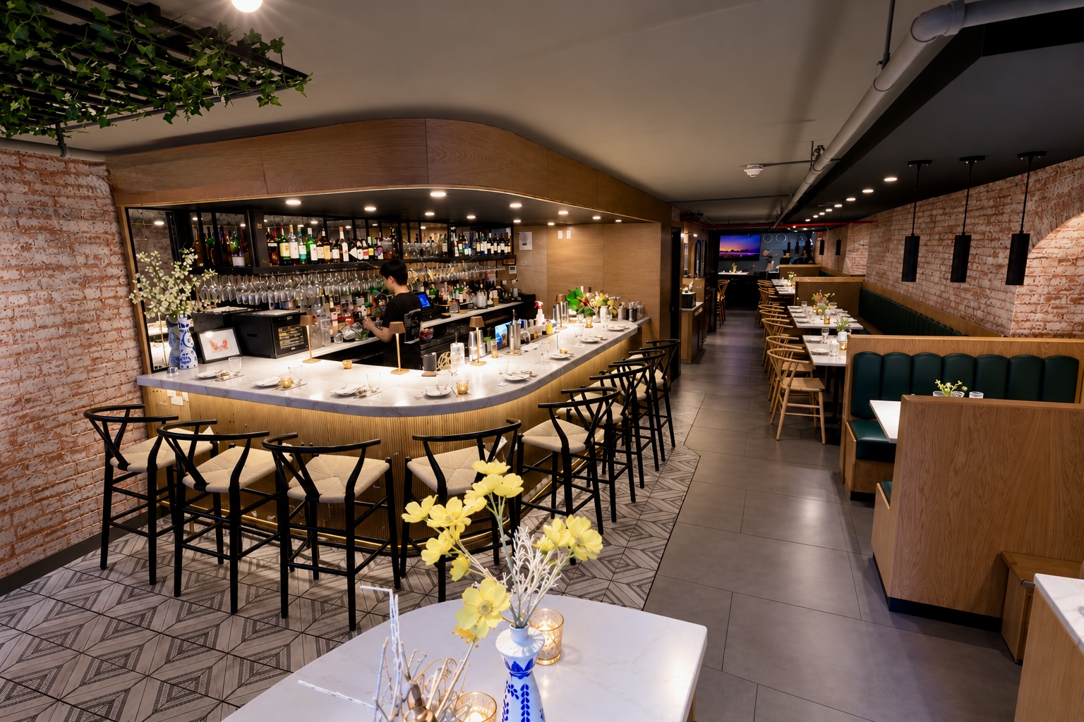 Seoul Bap restaurant bar and interior